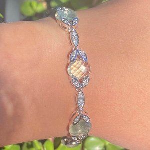 $6995/ NEW / Sonia Bitton / 11.5 CT AAA Moonstone & Diamond Bracelet / 14K